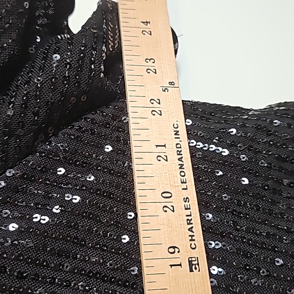 BloomChic Black Sequin Top Pleated Skirt Dress - Picture 5 of 10